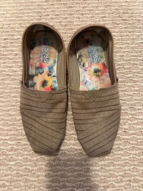 BOBS from Skechers Taupe Slip-On Casual Flats